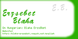 erzsebet blaha business card